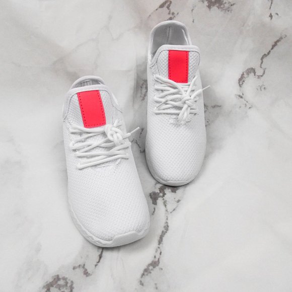 New White & Pink Casual Sneaker - Picture 6 of 13